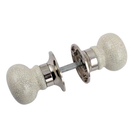Cream Crackle Mortice Handle 2.25